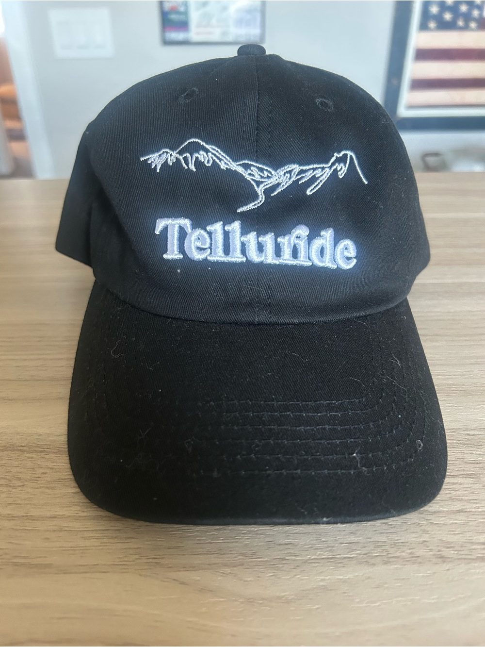 Saw It Again Threads Telluride Colorado Mountain Dad Hat Cap Black Adjustable